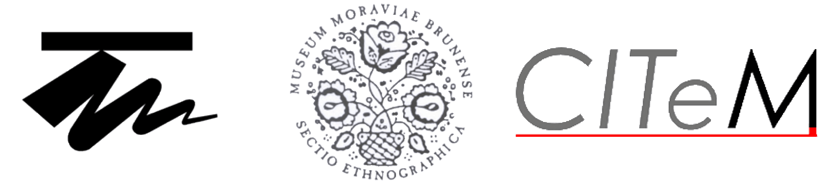 původní logotyp Etnografického ústavu Moravského zemského muzea, logotyp Moravského zemského muzea, původní logotyp Metodického centra pro informační technologie v muzejnictví Moravského zemského muzea